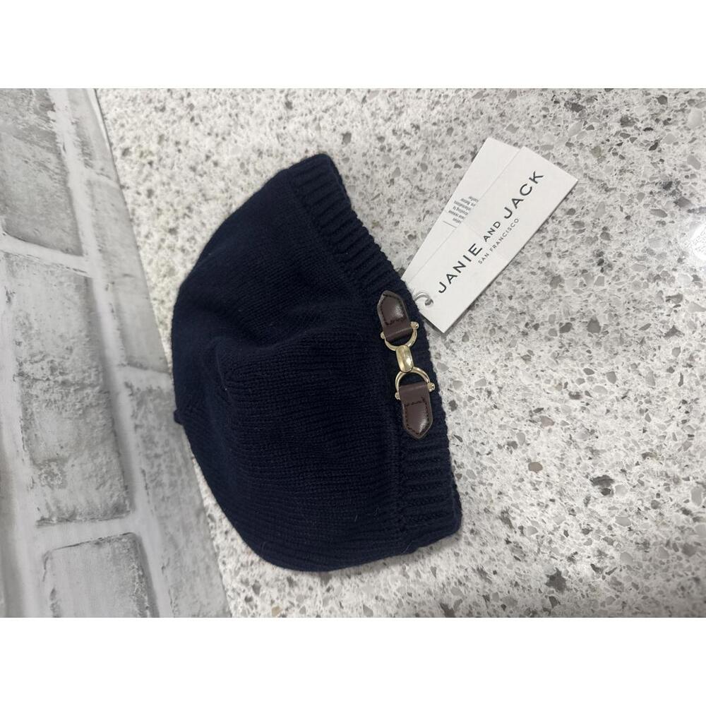 Janie and Jack Navy Blue Baby Knit Hat 6 to 12 Months